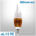 4W Warm White Lights LED Candle Energy Saving Bulb